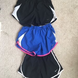 Set of three Nike shorts